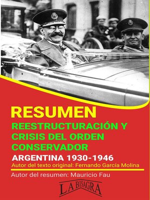 cover image of Resumen de Reestructuración y Crisis del Orden Conservador. Argentina, 1930-1946